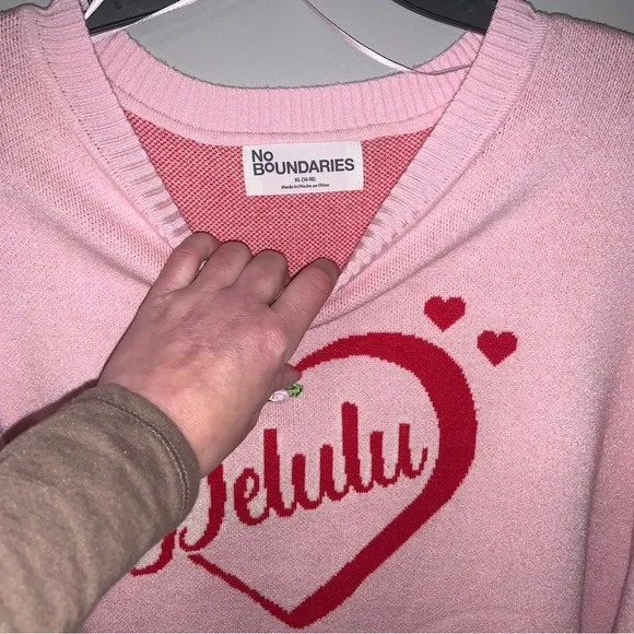 NWT PINK “DELULU” SWEATER SIZE XL - Picture 4 of 7